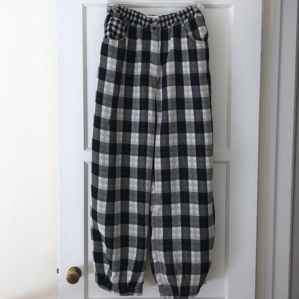 L. F. Markey Fat Boys Black Check Trousers